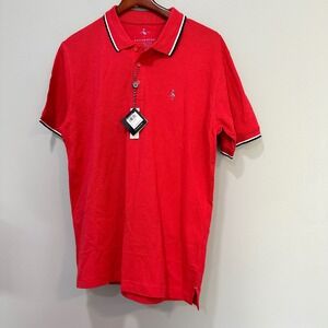 Tailorbyrd Collection Red Heather Mens Large‎ Polo Shirt Golf Casual NWT